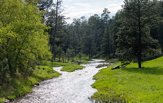 Location in the state of South Dakota